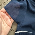 Abercrombie & Fitch Abercrombie Sheer Plunge Navy and White Striped Mini Dress XS Photo 6