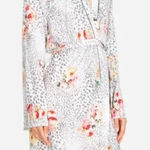 Johnny Was  Winery Floral Animal Print Wrap Sleep Robe Size M Photo 0