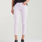 7 For All Mankind  NWT The Ankle Skinny Raw Hem Womens 28 Lavender Purple Stretch Photo 1