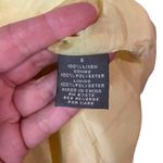 Taylor Dress Womens Size 6 Yellow Linen Ruffled Sheath Sleeveless Party Feminine Photo 5