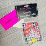 Betsey Johnson Nwt  stick on phone ring wallet Floral phone card holder Photo 0