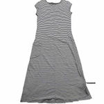 Toad Co Nautical Stripe Cap Sleeve Long Samba Muse Dress With Pocket Blue Photo 1