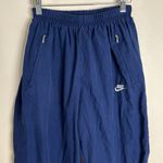 Nike Vtg 90s ladies navy blue cotton athletic lounge pants size 24”medium Photo 1