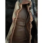 Burberry  Brown Leather Canvas Nova Check Three Buckle Ballet Flats Shoes 9.5 Photo 3