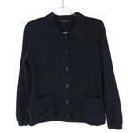 NINO COLOMBO Italy Merino Wool Knit Sweater Navy Blue Small Designer Photo 1