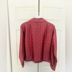 Loft Floral Foulard Lapel Satin Shirt Coral Pink Collared Blouse Size Small Photo 8