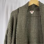 Mossimo Large Olive Green Cable Knit Cardigan Sweater Shawl Collar Boho Grandpa Photo 4