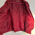 Studio Works Women’s Faux Suede Full Zip Jacket Size 22 W Burgundy Red Photo 5