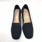 Adrienne Vittadini  Brittiny Black Knit Block Heel Loafer Classic Square Toe 7.5 Photo 7
