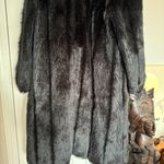 Jordache Vintage Fuzzy Teddy Shearling Luxurious Black Faux Fur long plus sz 15 Photo 6