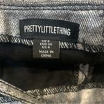 Pretty Little Thing • silver coated denim corset top size 4 Photo 2