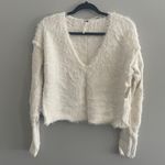 Free People V Neck Long Sleeved Fuzzy Sweater Photo 2