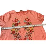 Umgee Heathered Orange Short Sleeve Floral Embroidered T-shirt Dress L Pockets Photo 8