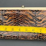 Hobo The Original Elegant Brown Snakeskin Clutch Clutch Wallet Photo 5