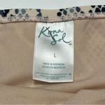Kona Sol Medium Coverage Bikini Bottom Light Pink Blue Snakeskin Print NWOT L Photo 4