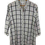 J.Jill  Plaid Button Down Tunic Top Size XL Classic Minimalist Fall Relaxed Soft Photo 0