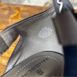 Bandolino NWOT  Navy Blue Faux Suede T-Strap Open-Toed Heels: Size 9.5 Photo 4