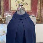 Trina Turk Halter Neck Pleated Front Navy Shift Mini Dress - Sz 0 ๐งก๐ Photo 3