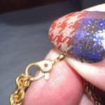 Monet  Vintage signed Children’s (12”) Gold Tone with Rhinestone Necklace‎ Photo 6