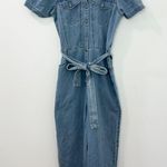 Anthropologie X Boyish The Vincent Coverall Jumpsuit Denim Tie Waist NWT Small Blue Photo 3