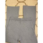 Something Navy  Ribbed wide leg pants, cashmere blend, slate blue,size medium Photo 8