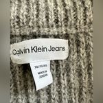 Calvin Klein Jeans Sweater 3/4 Zip Boxy Knit Logo Spellout Chunky Pullover Sz XL Photo 5