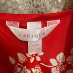 Cacique  Lane‎ Bryant Red Floral Satin Robe Slip Nightgown Set 18/20 2X Photo 7