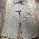 A New Day Rib Knit Chunky Warm Sweater Pants‎ Stretchy Cozy Gray Medium Wide Leg Cropped Photo 0
