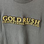 Fruit of the Loom Gold Rush Cripple Creek Colorado T Shirt Vintage Y2K Gray Medium M Raised Print Photo 4