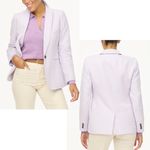 J.Crew NEW  Herringbone One-Button Blazer Purple Size 2 XS Linen Blend Preppy Photo 1