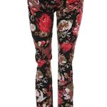 Urban Outfitters BDG Mid Rise Twig Ted Black Floral Printed Skinny Jeans Size 25 Photo 3