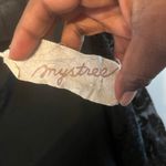 Mystree Women's Black V-Neck Blouse with Lace Long Sleeves Size S Photo 3