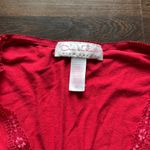 Oscar de la Renta Peplum Pajama Set Red XL Photo 3