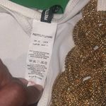 Pretty Little Thing NWT White Bikini 3 Piece Set with Sheer Cover-Up size 6-FLAW Photo 6