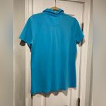 L.L. Bean Size M Slightly Fit Stretch Turquoise Blue Short Sleeve Polo Shirt Size M Photo 6