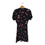 FRNCH Paris Dress Women Small Black Red Floral Print Fit And Flare Mini Boho Photo 3