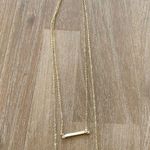 Gold double bar necklace Photo 2