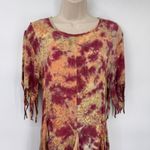 Mystery Design Dress Womens Small Pink Tan Tie Dye Fairy Pixie Boho Festival Photo 2