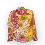 Georg Roth LA Bright Floral Print Shirt XS Resortwear Boho Artsy Statement Top Pink Photo 1