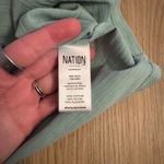 Nation Ltd  NWT Zahira One Shoulder Puff Sleeve Tee New With Tags Green Medium Photo 5