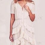 Love Shack Fancy Tiered Victorian Ruffle Peasant Midi Dress Farmhouse Ivory Size 2 Photo 1