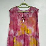 America & Beyond Pink Totally Tie Dyed Maxi Cover Up Sz M NWT Size M Photo 2