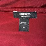 EXPRESS Body Contour Rich Dark Red Short Sleeve Crew Neck Bodysuit Top M Photo 5