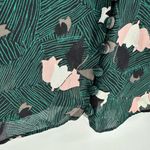 Derek Lam 10 Crosby Scribble Printed Dress size 6 Silk Button Front Ties Green Photo 10