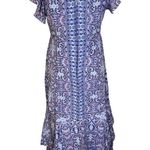 Nanette Lepore Abstract Dress in Blue 12 Womens Sheath Midi Photo 5