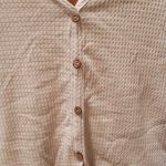 Try! This  Tan Button Down Front Knot Long Sleeve Large Photo 1
