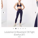 Lululemon  In Movement 7/8 Tight Dark Purple Photo 6