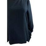 ZARA  Basic Women Size Small Blue Ruffle Top Shirt 3/4 Sleeve (33-449) Photo 2