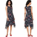 Tommy Hilfiger  Gala Floral Dress Size 14 Sleeveless Asymmetrical Hem Fit & Flare Photo 15