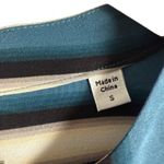 Equipment Connell Blue Striped Long Sleeve Belted Silk Shirt Dress Size Small Photo 5